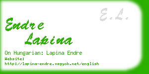 endre lapina business card